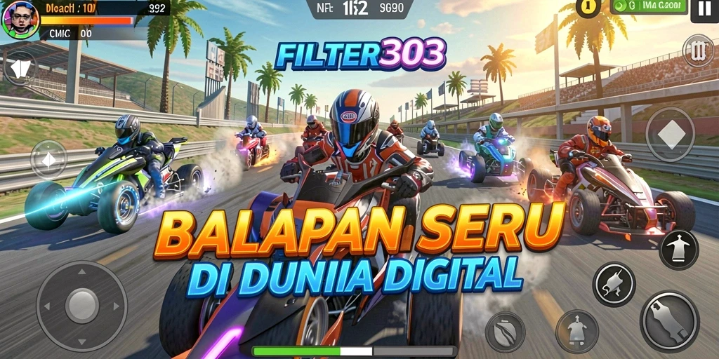 Tampilan gameplay seru dari game balapan FILTER303.