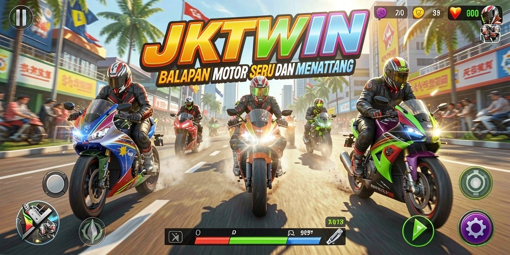 Tampilan gameplay seru dari JKTWIN yang menantang.