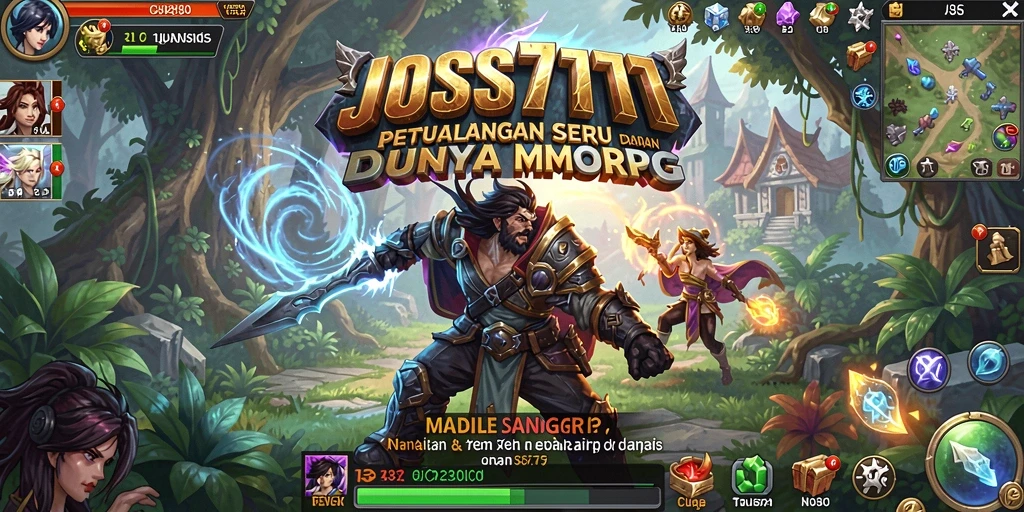 Tampilan gameplay JOSS777 yang menampilkan pertempuran epik dan eksplorasi dunia.