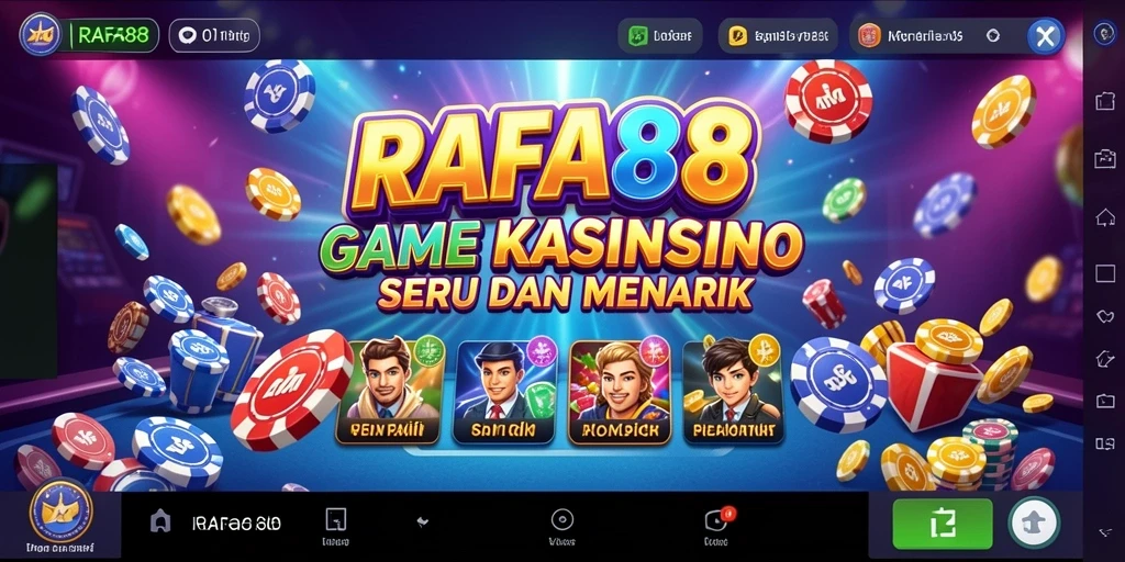 Tampilan gameplay kasino yang mendebarkan dan seru di RAFA88.