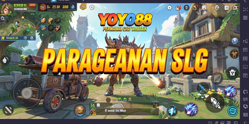 Tangkapan layar dari gameplay YOYO88 yang menunjukkan strategi dan pembangunan kerajaan.